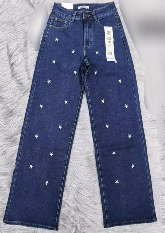 Jeans Wide leg Estrellas