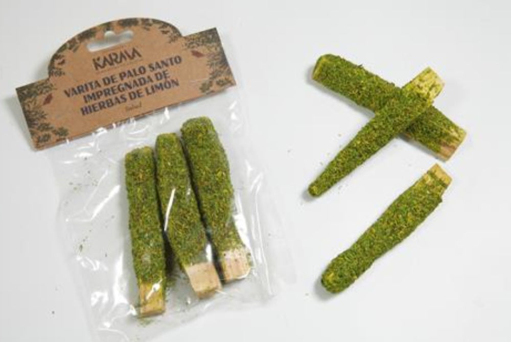 Palo Santo impregnado en pulpa de limón