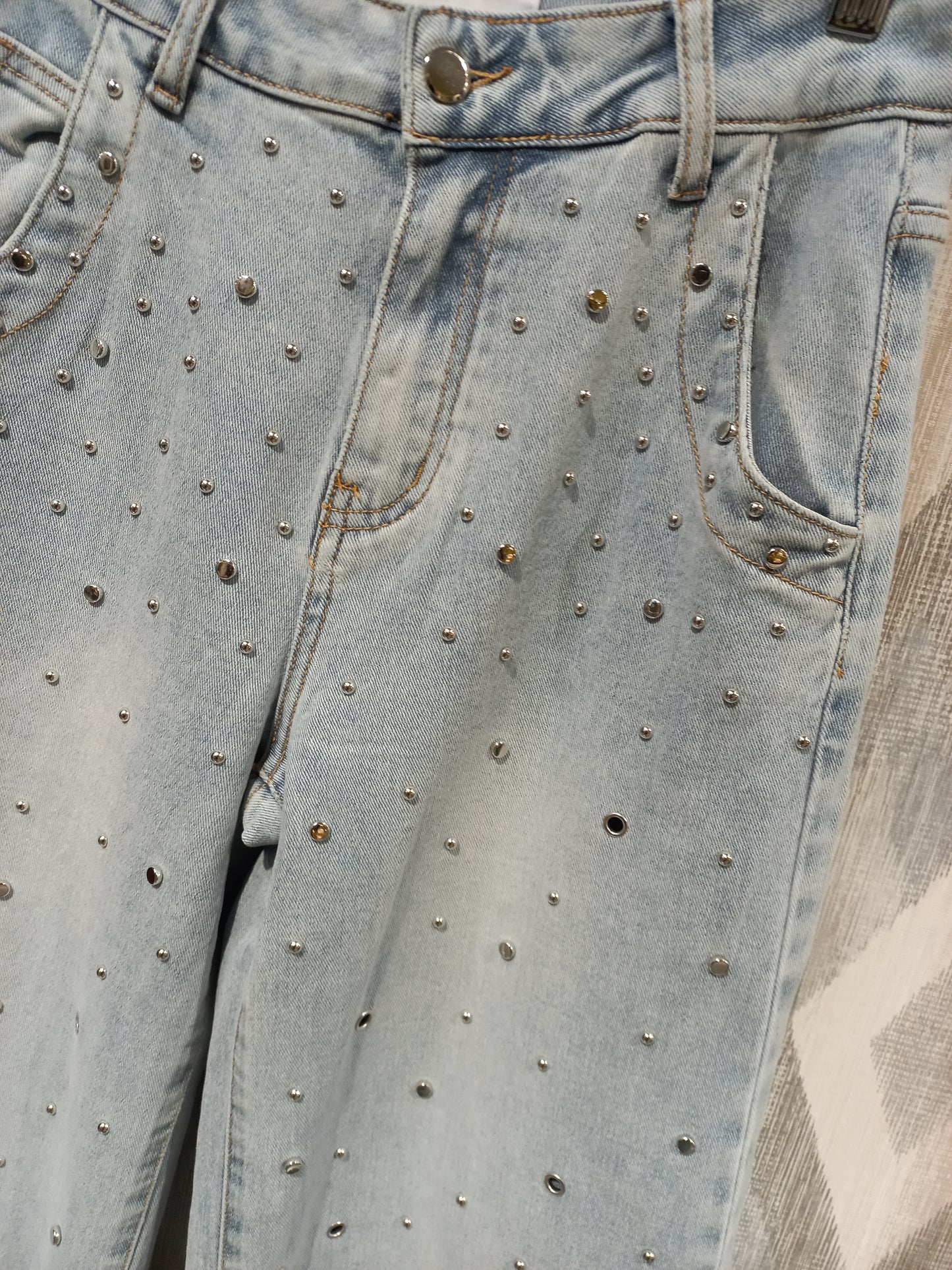 Jeans Wide leg Tachas