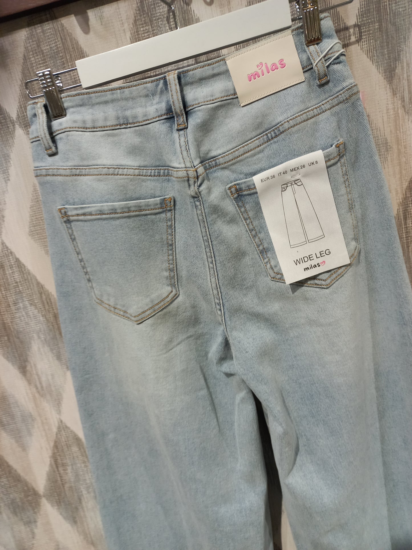 Jeans Wide leg Tachas