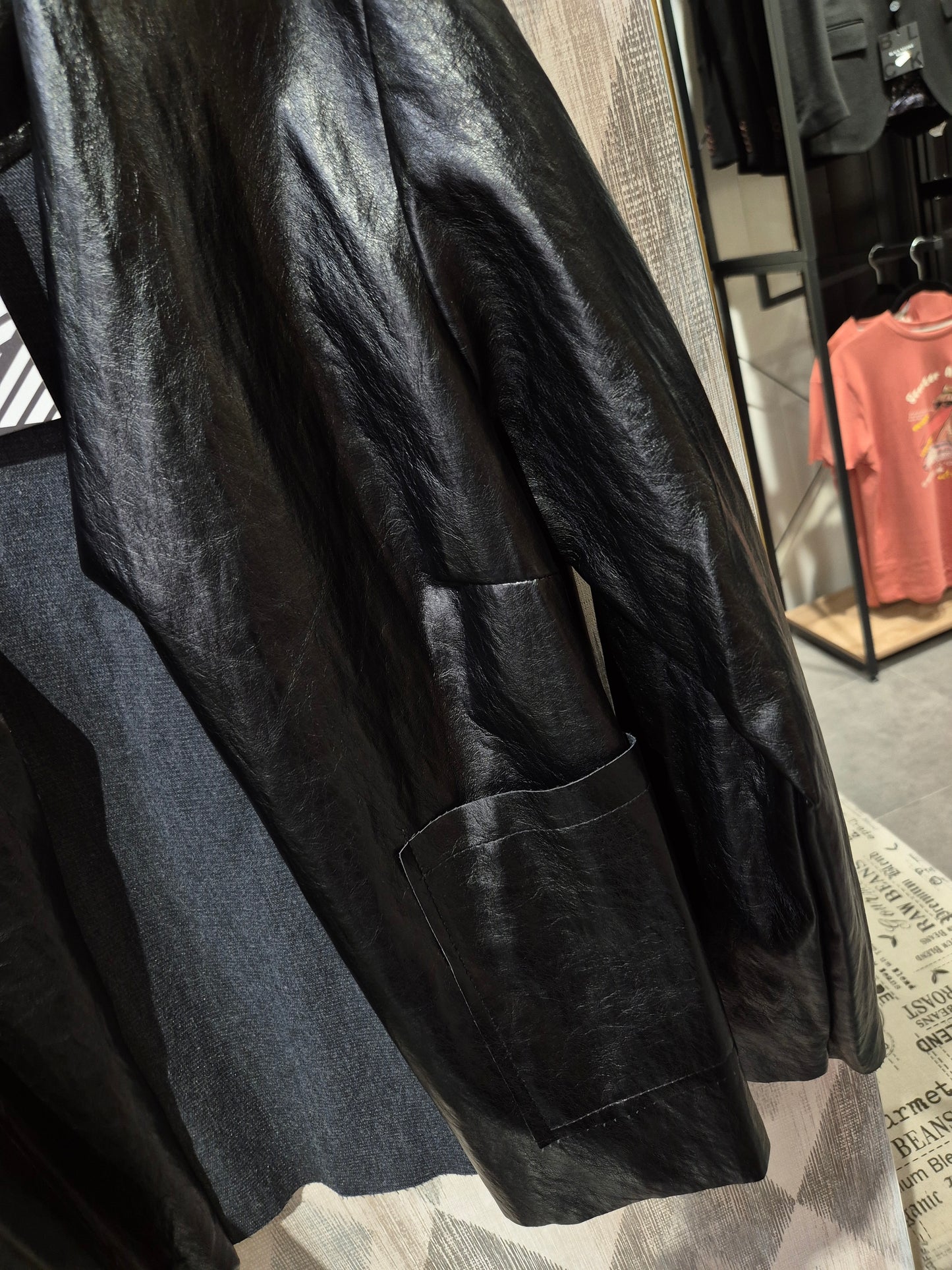 Blazer efecto piel