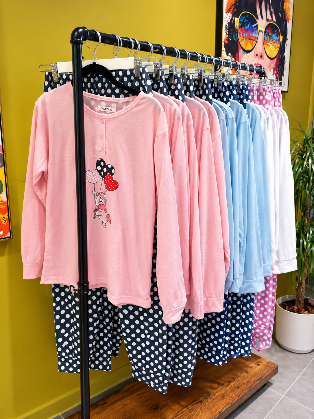 Pijama rosa mujer unicornio