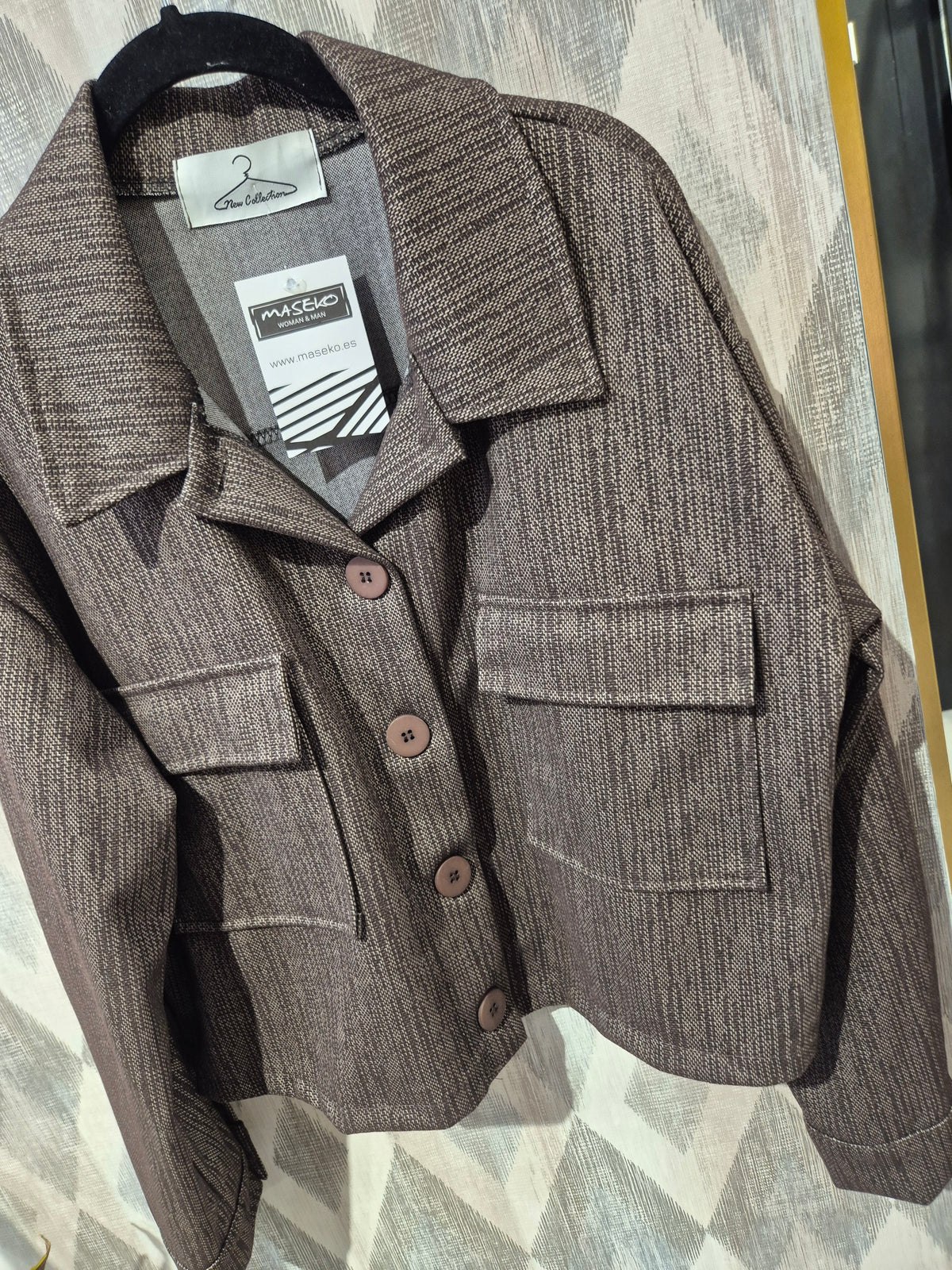 Cropped shacket