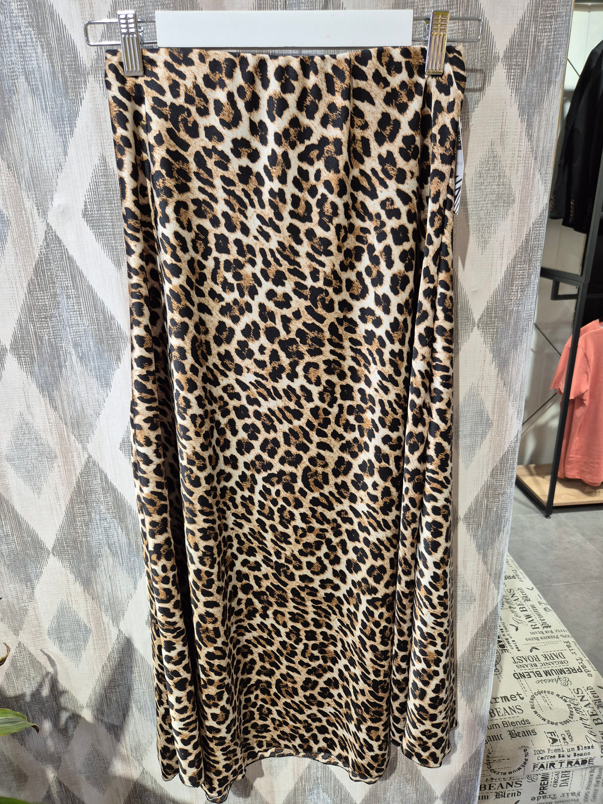 Falda print saten