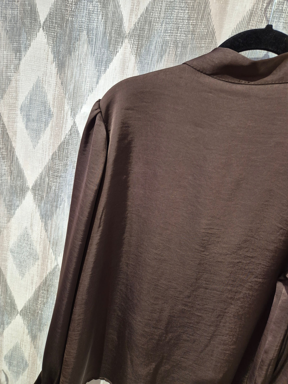 Blusa satén lazo