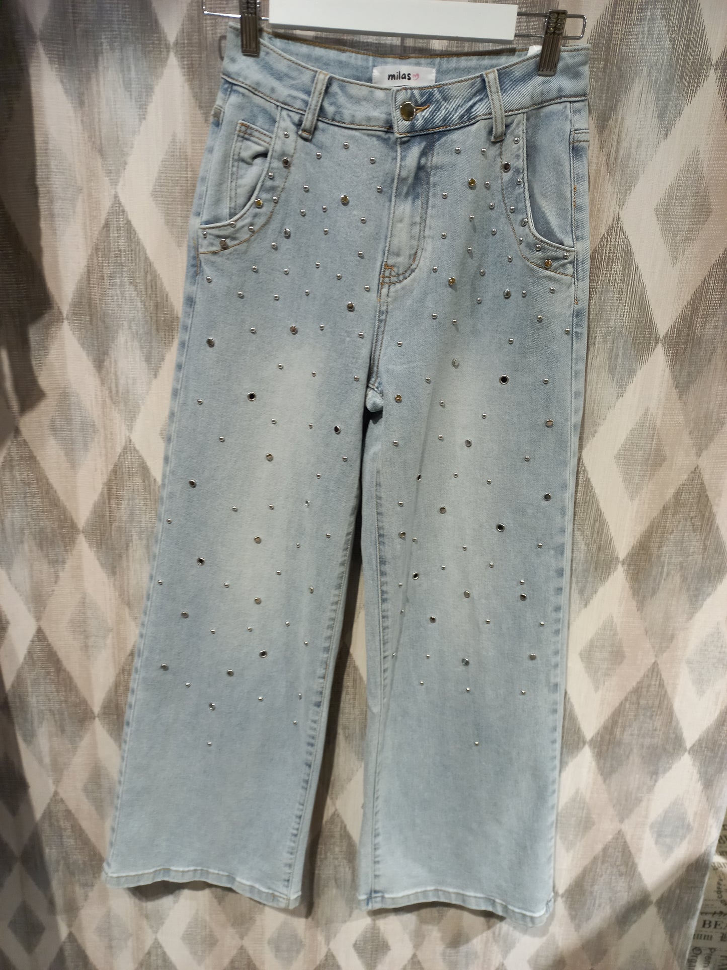 Jeans Wide leg Tachas