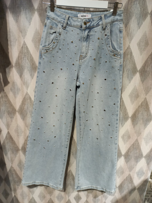 Jeans Wide leg Tachas