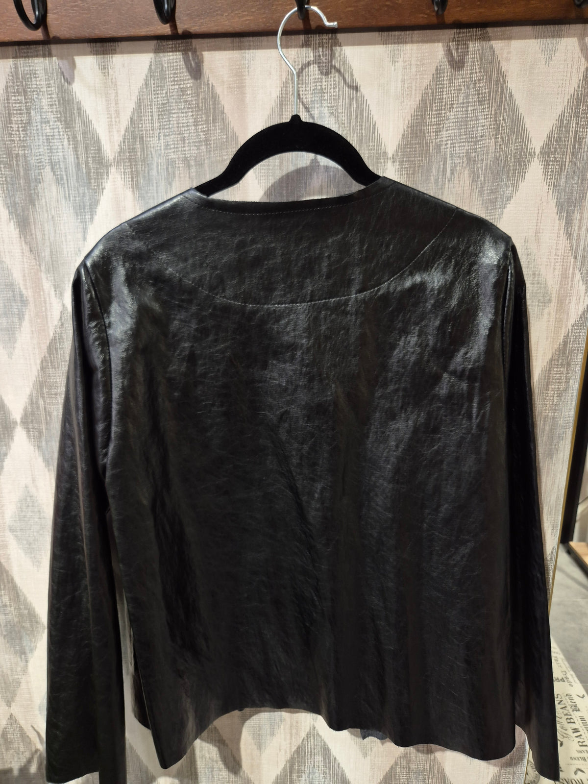 Blazer efecto piel